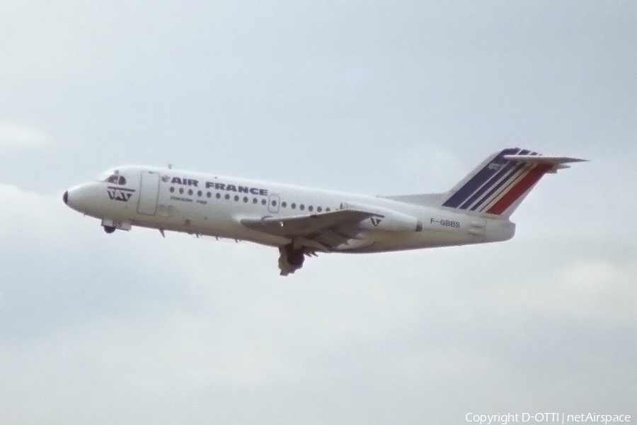 Air France (TAT) Fokker F28-1000 Fellowship (F-GBBS) | Photo 193020