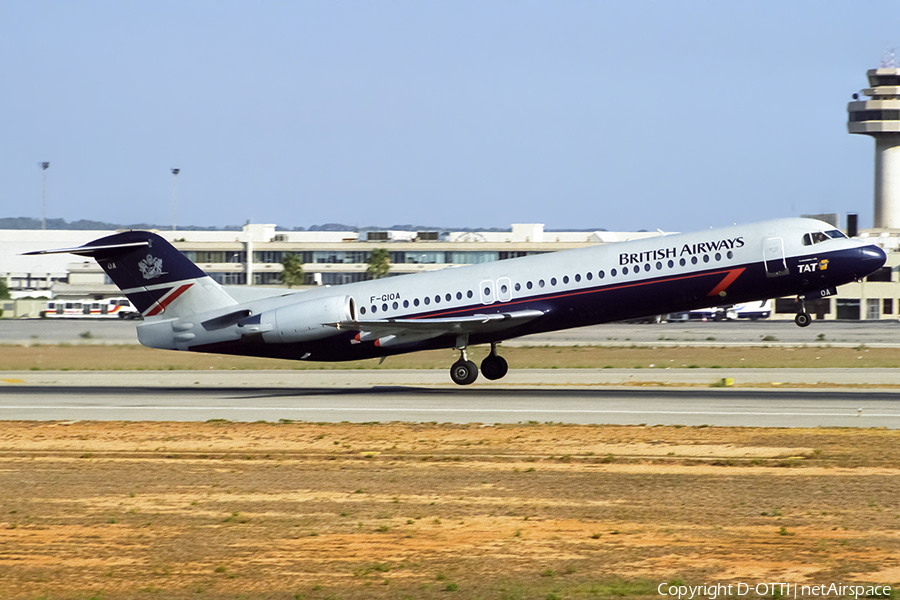 British Airways (TAT European Airlines) Fokker 100 (F-GIOA) | Photo 426472