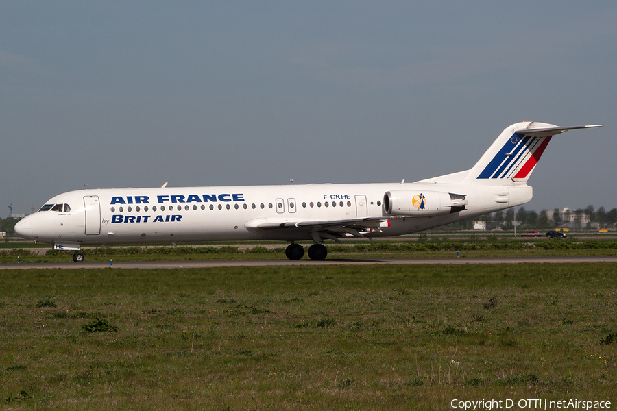 Air France (Brit Air) Fokker 100 (F-GKHE) | Photo 199585
