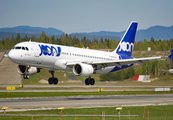 Joon Airbus A320-214 (F-GKXH) at  Oslo - Gardermoen, Norway