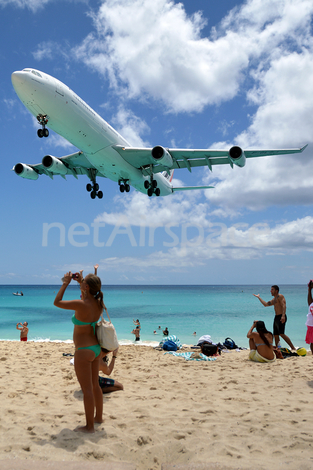 Air France Airbus A340-313X (F-GLZJ) at  Philipsburg - Princess Juliana International, Netherland Antilles