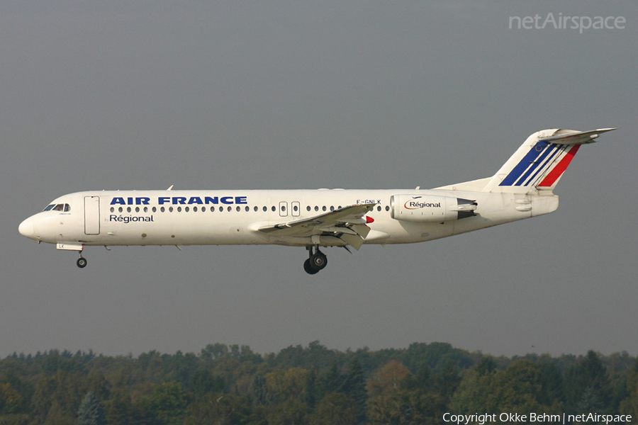 Air France (Régional) Fokker 100 (F-GNLK) | Photo 37629