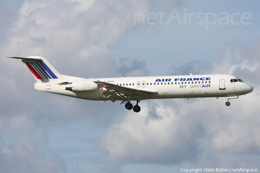 Air France (Brit Air) Fokker 100 (F-GPXF) | Photo 246442