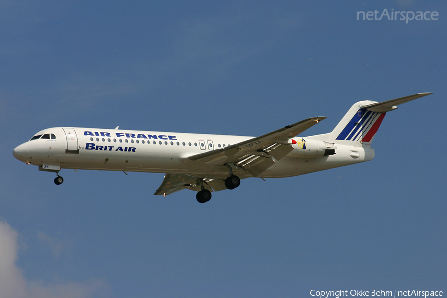 Air France (Brit Air) Fokker 100 (F-GPXK) | Photo 53202