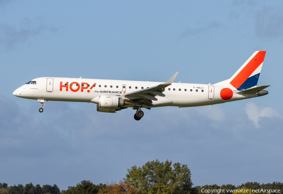 HOP! Embraer ERJ-190LR (ERJ-190-100LR) (F-HBLC) | Photo 476046