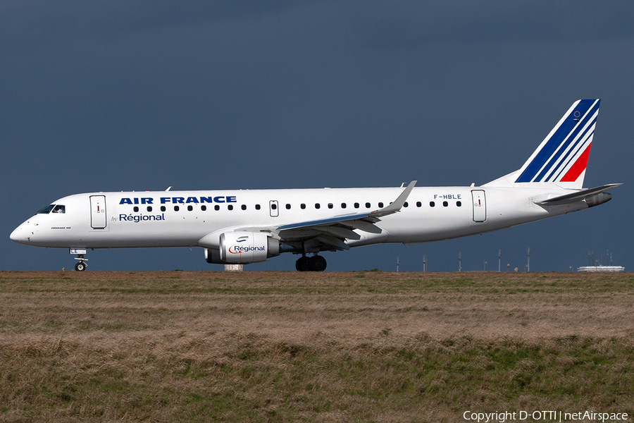 Air France (Régional) Embraer ERJ-190LR (ERJ-190-100LR) (F-HBLE) | Photo 249174