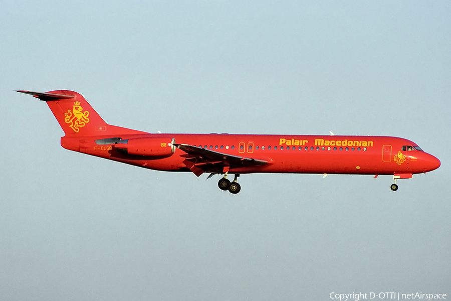 Palair Macedonian Fokker 100 (F-OLGB) | Photo 143283