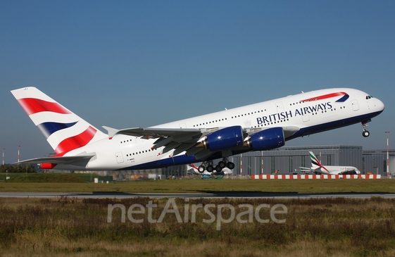 British Airways Airbus A380-841 (F-WWAE) at  Hamburg - Finkenwerder, Germany