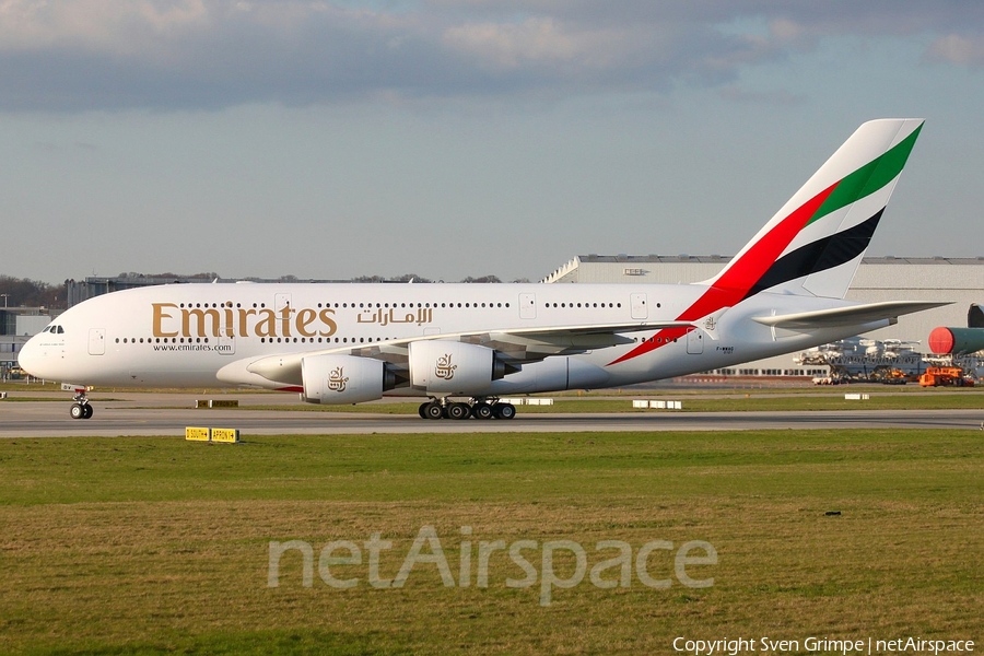Emirates Airbus A380-861 (F-WWAG) | Photo 16270