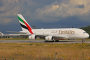 Emirates Airbus A380-842 (F-WWAJ) at  Hamburg - Finkenwerder, Germany