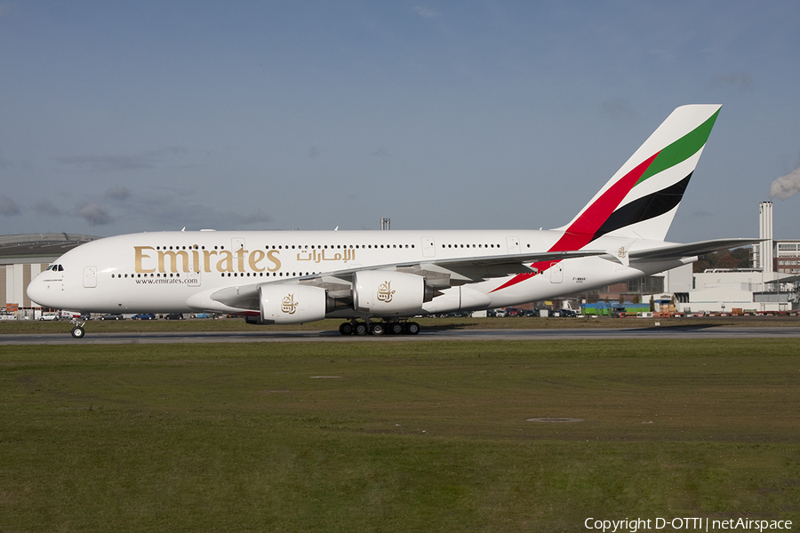 Emirates Airbus A380-861 (F-WWAR) | Photo 325037