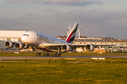 Emirates Airbus A380-842 (F-WWAU) at  Hamburg - Finkenwerder, Germany