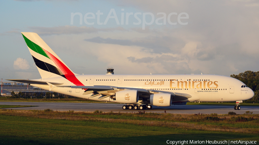 Emirates Airbus A380-861 (F-WWAU) | Photo 118536