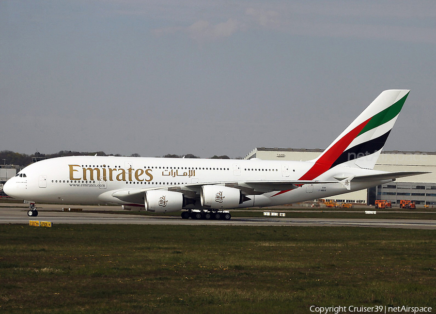 Emirates Airbus A380-842 (F-WWAV) | Photo 461493