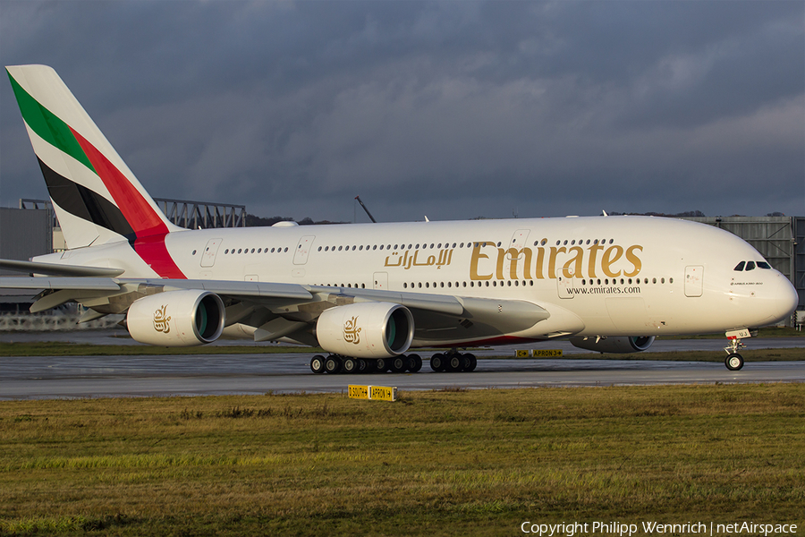 Emirates Airbus A380-861 (F-WWAX) | Photo 131075