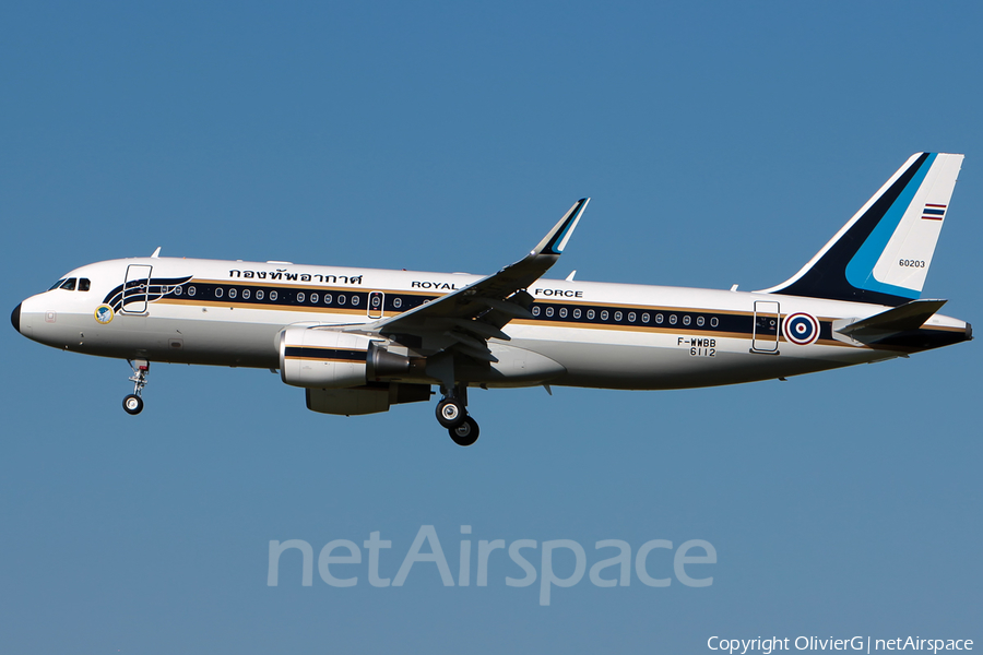 Royal Thai Air Force Airbus A320-214(CJ) Prestige (F-WWBB) | Photo 66603