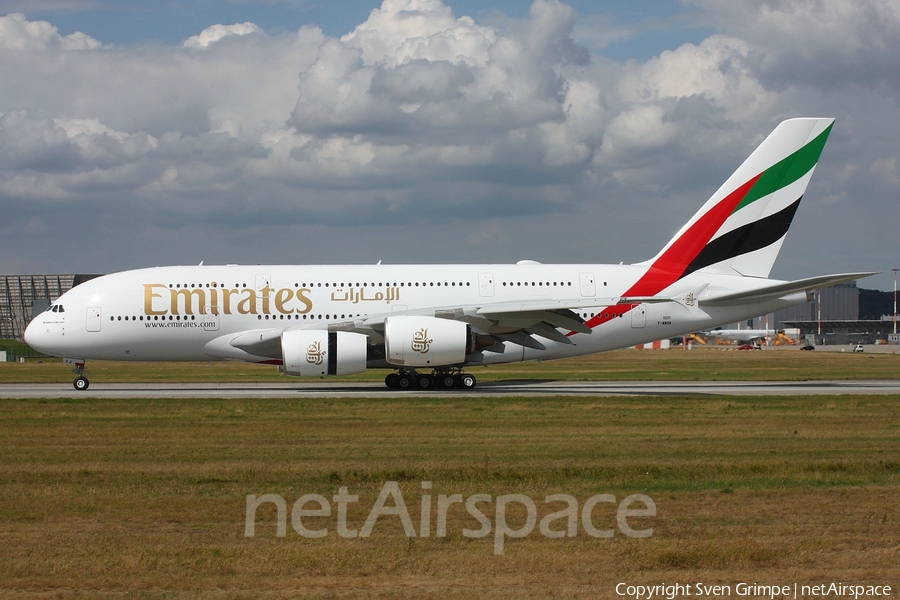 Emirates Airbus A380-842 (F-WWSA) | Photo 357106