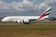 Emirates Airbus A380-842 (F-WWSA) at  Hamburg - Finkenwerder, Germany