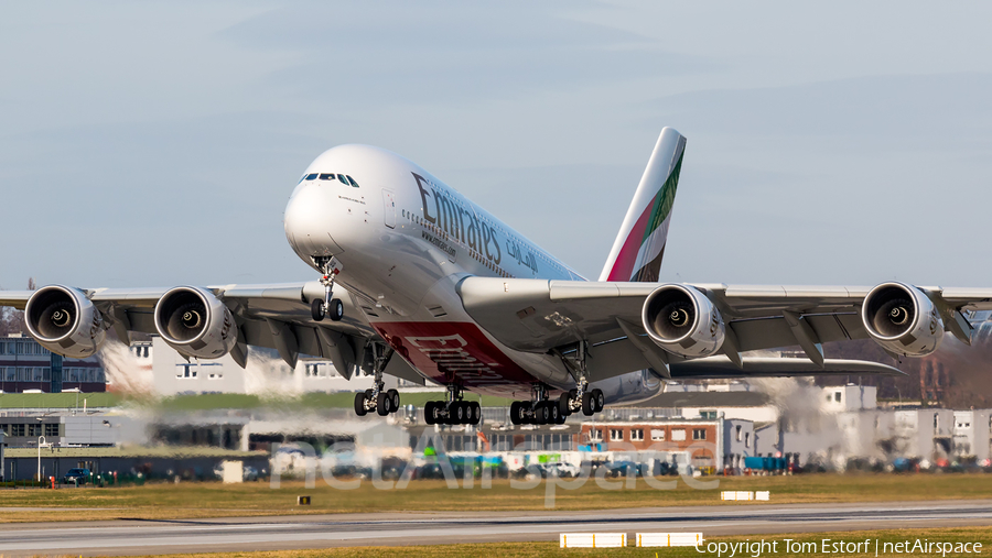 Emirates Airbus A380-842 (F-WWSF) | Photo 150343