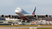 Emirates Airbus A380-842 (F-WWSF) at  Hamburg - Finkenwerder, Germany
