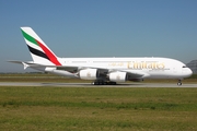 Emirates Airbus A380-861 (F-WWSF) at  Hamburg - Finkenwerder, Germany