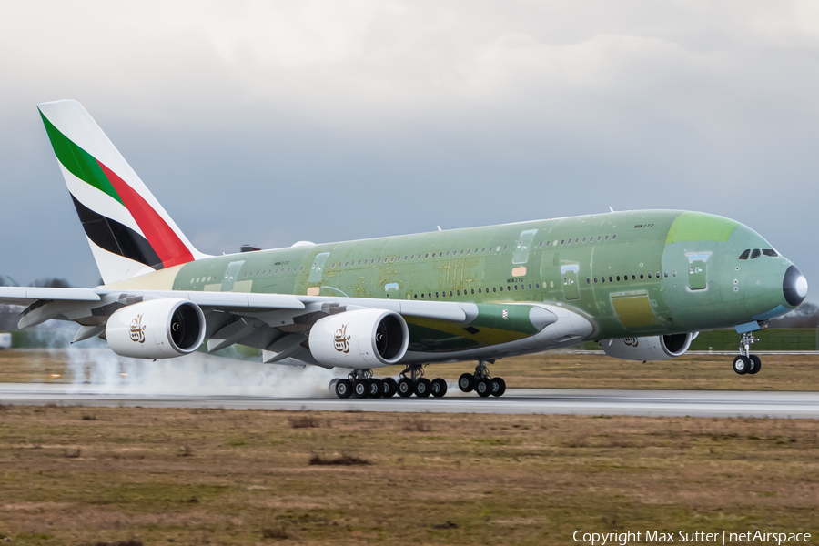 Emirates Airbus A380-842 (F-WWSH) | Photo 438650