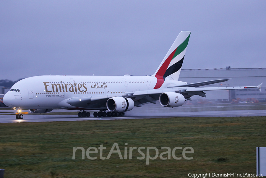 Emirates Airbus A380-842 (F-WWSH) | Photo 483729