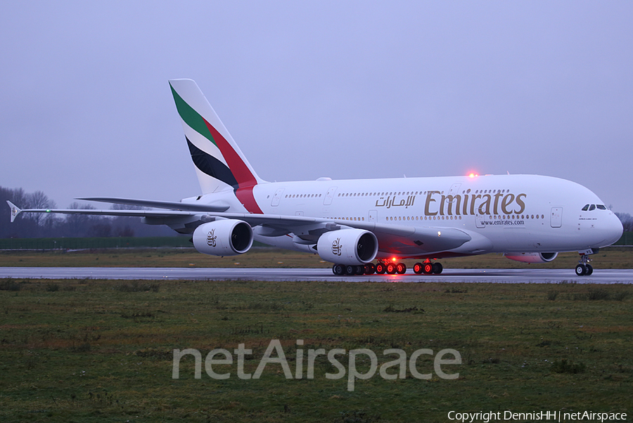 Emirates Airbus A380-842 (F-WWSH) | Photo 483731