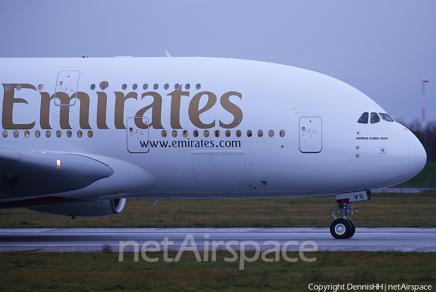 Emirates Airbus A380-842 (F-WWSH) | Photo 483732