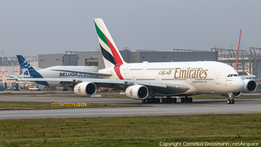 Emirates Airbus A380-842 (F-WWSH) | Photo 483743