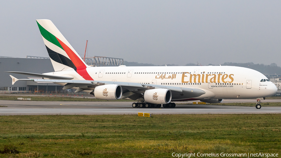 Emirates Airbus A380-842 (F-WWSH) | Photo 483744