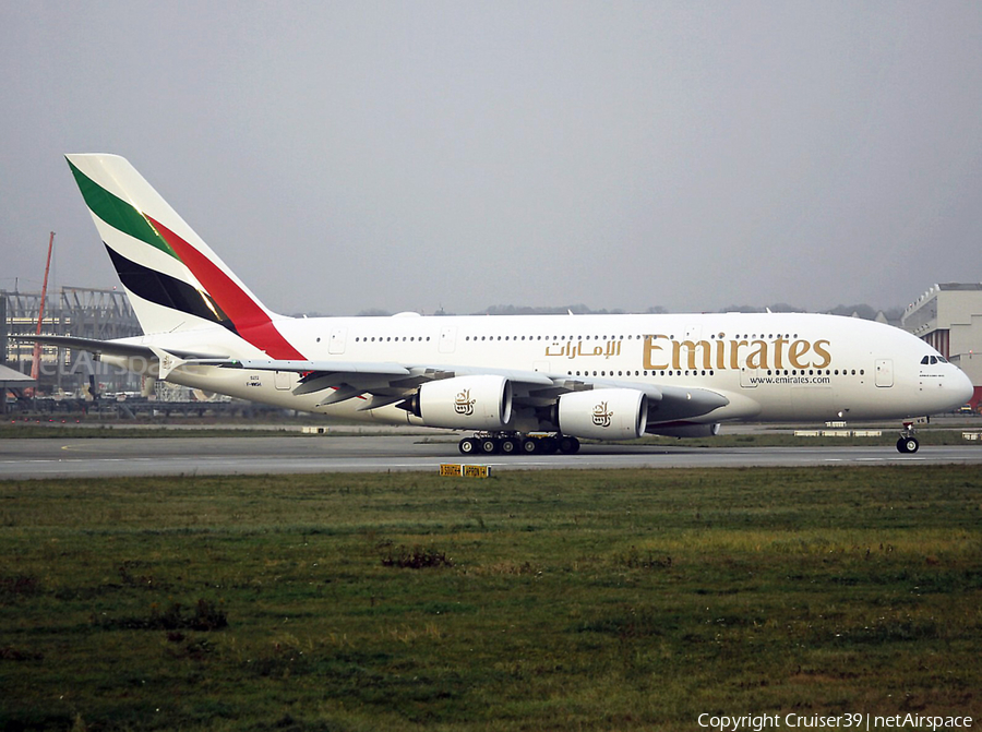 Emirates Airbus A380-842 (F-WWSH) | Photo 496567
