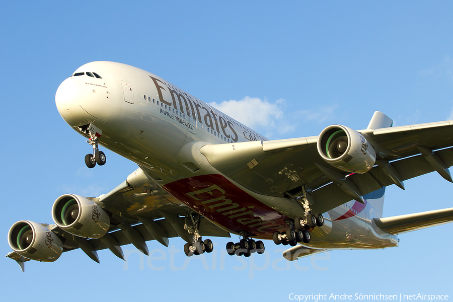 Emirates Airbus A380-861 (F-WWSH) | Photo 34118
