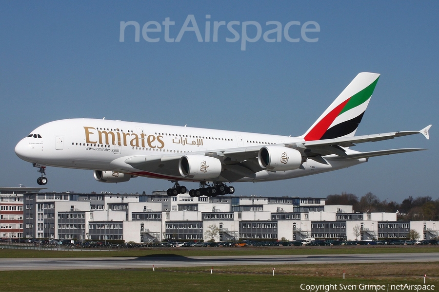 Emirates Airbus A380-861 (F-WWSH) | Photo 73878
