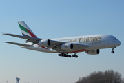 Emirates Airbus A380-861 (F-WWSJ) at  Hamburg - Finkenwerder, Germany