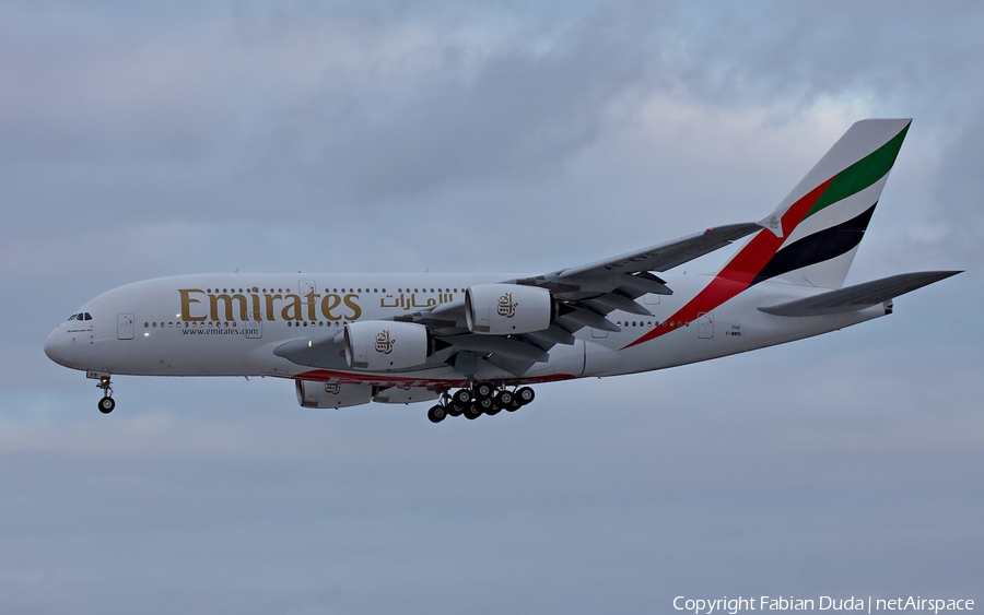 Emirates Airbus A380-842 (F-WWSL) | Photo 271901