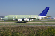 Emirates Airbus A380-842 (F-WWSN) at  Barcelona - El Prat, Spain