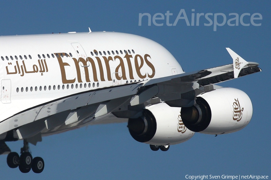 Emirates Airbus A380-842 (F-WWSN) | Photo 224701