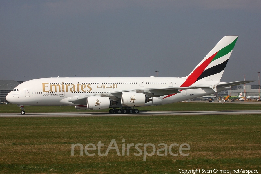 Emirates Airbus A380-842 (F-WWSN) | Photo 236266
