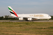 Emirates Airbus A380-842 (F-WWSO) at  Hamburg - Finkenwerder, Germany