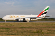 Emirates Airbus A380-842 (F-WWSO) at  Hamburg - Finkenwerder, Germany
