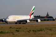 Emirates Airbus A380-842 (F-WWSO) at  Hamburg - Finkenwerder, Germany