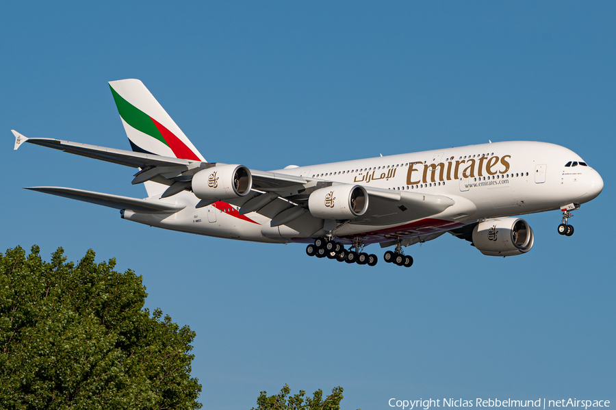 Emirates Airbus A380-842 (F-WWSO) | Photo 391401