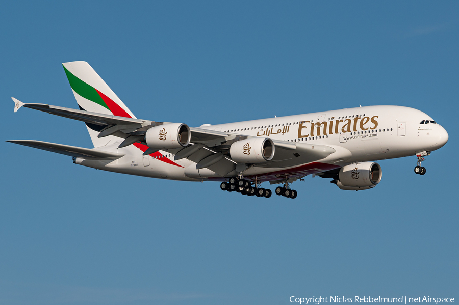 Emirates Airbus A380-842 (F-WWSO) | Photo 391402