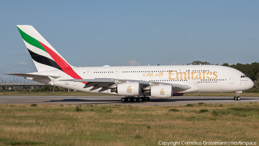Emirates Airbus A380-842 (F-WWSO) | Photo 391417