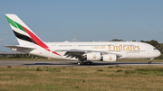 Emirates Airbus A380-842 (F-WWSO) at  Hamburg - Finkenwerder, Germany