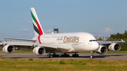 Emirates Airbus A380-842 (F-WWSO) at  Hamburg - Finkenwerder, Germany