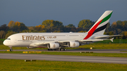 Emirates Airbus A380-842 (F-WWSO) at  Hamburg - Finkenwerder, Germany