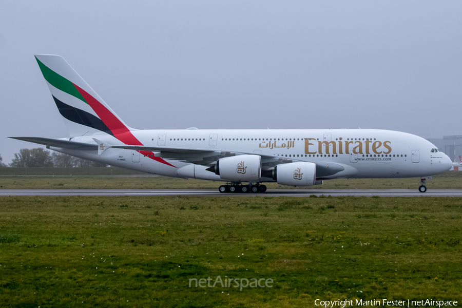Emirates Airbus A380-842 (F-WWSO) | Photo 410396