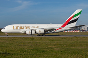 Emirates Airbus A380-842 (F-WWSO) at  Hamburg - Finkenwerder, Germany